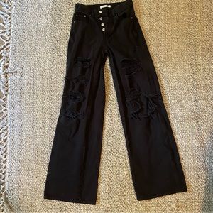 PacSun | Black High Waisted Baggy Jeans